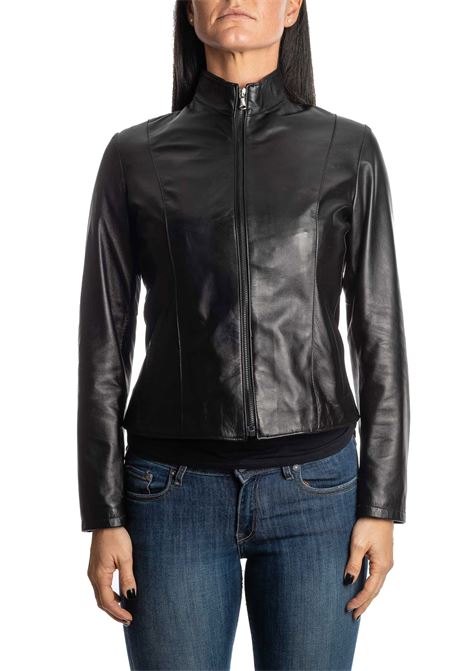 Black leather jacket PK BY PASKAL | 360NAPPA-NERO